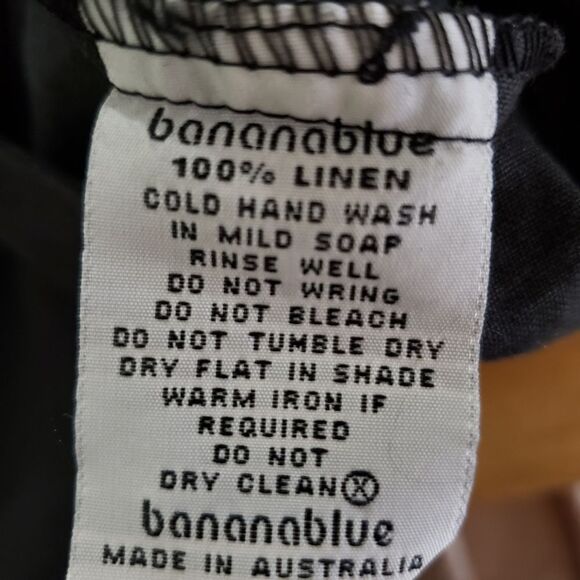 Banana Blue XSmall NWT Black 100% Linen High-rise Pants - Picture 7 of 8